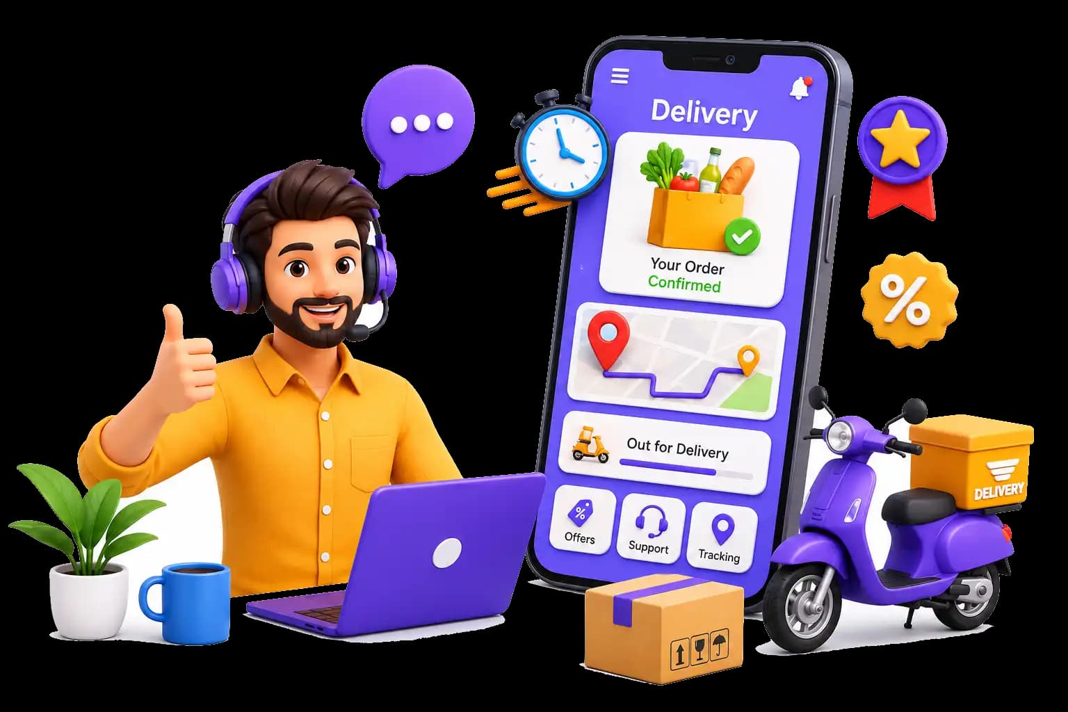 What is a Postmates Clone Script?